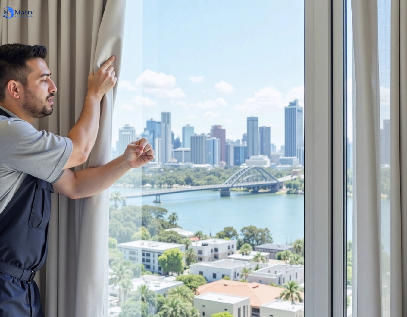 Professional curtain steam cleaning service macquarie-fields-nsw QLD by Matty Curtain Cleaning