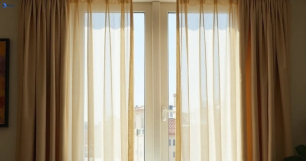 Dusty and dull curtains in macquarie-fields-nsw before steam cleaning